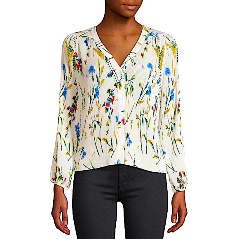 Maje Floral Plisse Blouse - NWOT
